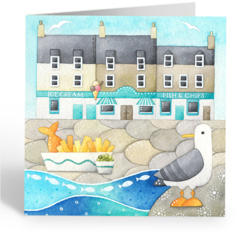 Greetings Cards (Pack of 4) - Seaside Art - Watercolour Paintings - East Neuk of Fife