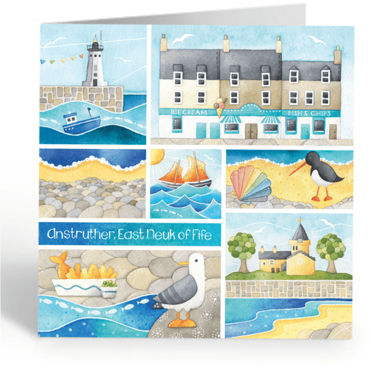 Anstruther Card - Seaside Greetings from the East Neuk of Fife - East Neuk Beach Crafts