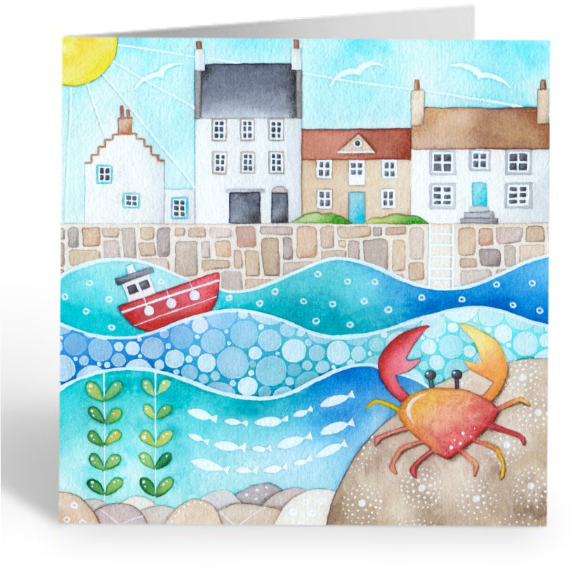 Greetings Cards (Pack of 4) - Seaside Art - Watercolour Paintings - East Neuk of Fife