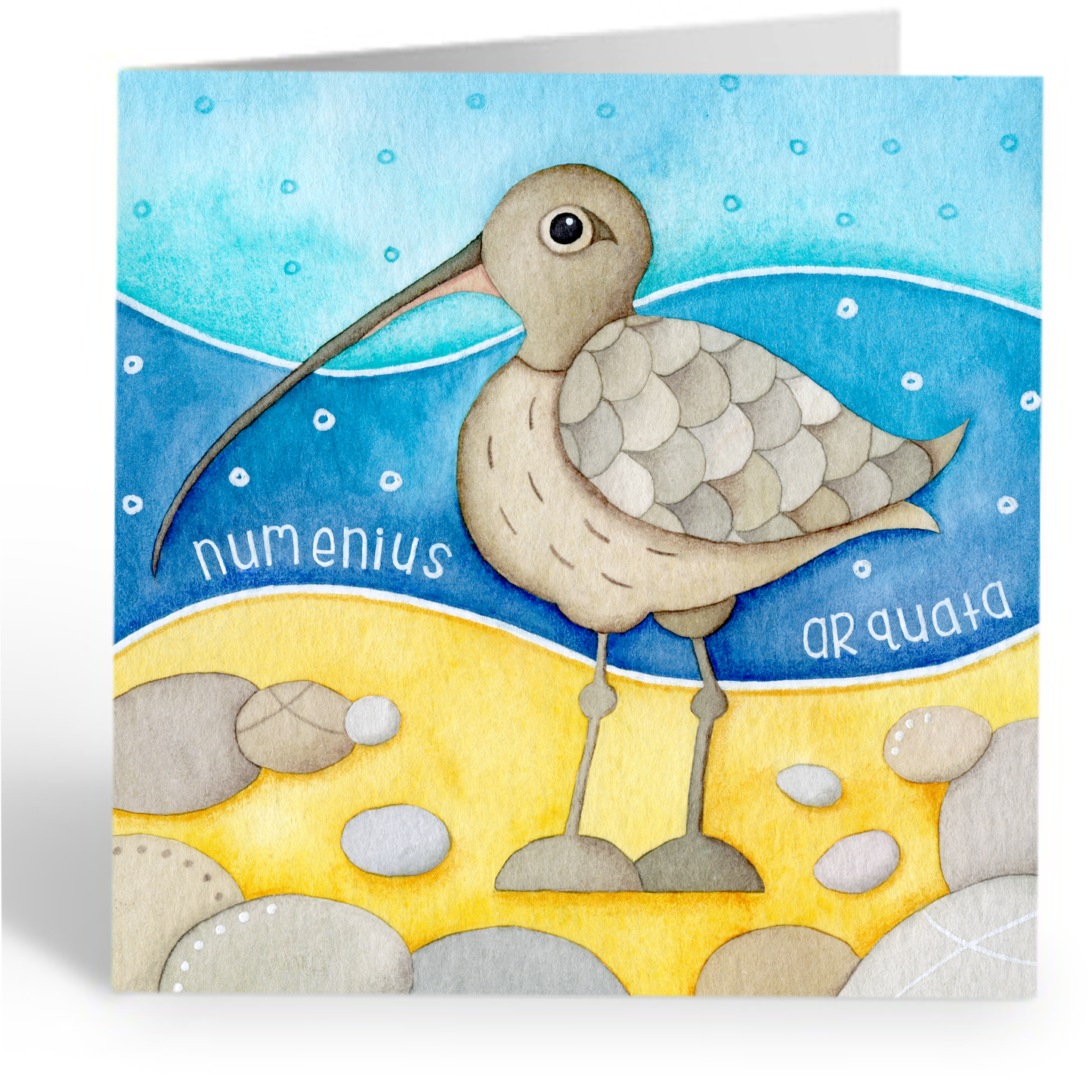 Greetings Card - Curlew  - Seaside Watercolour Painting