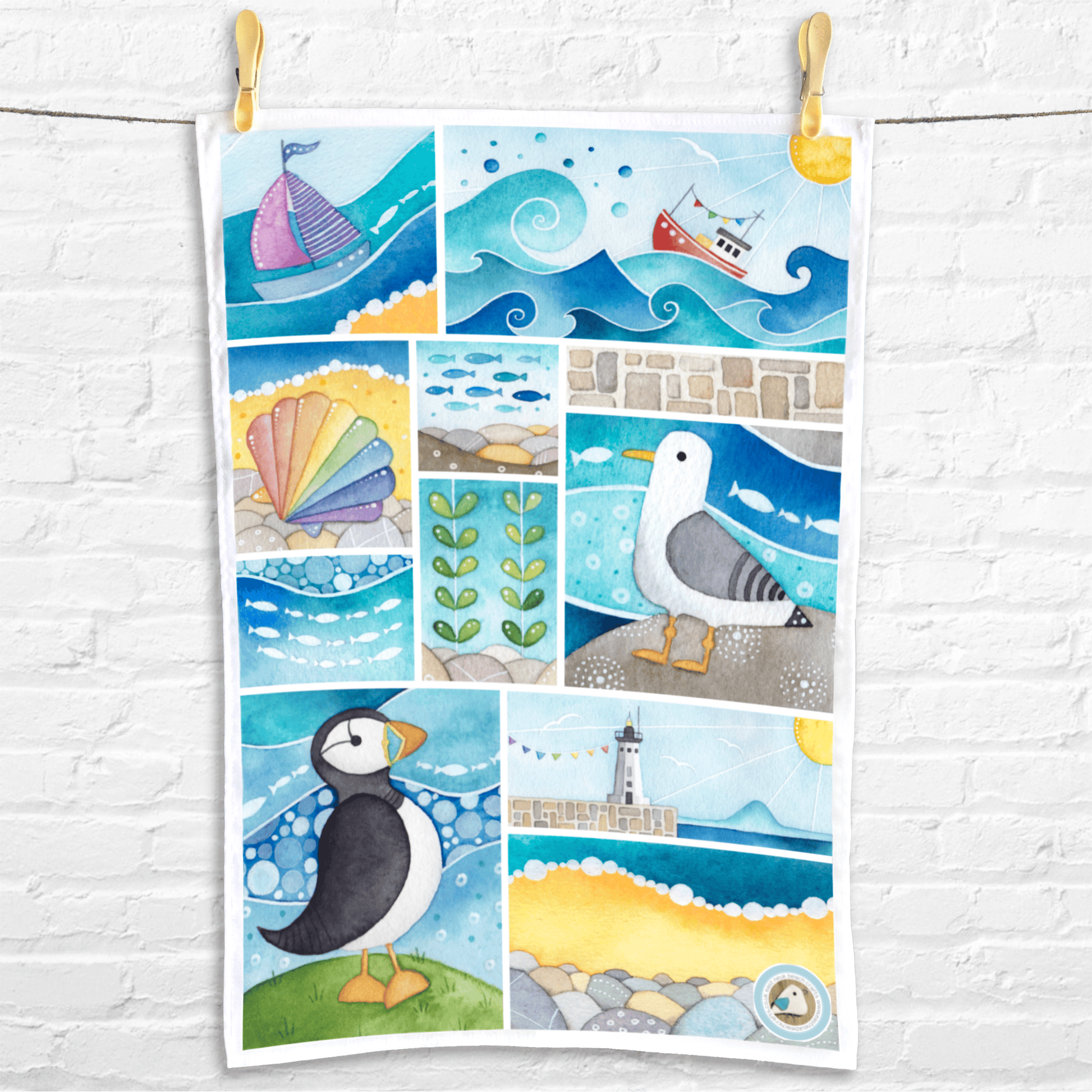 Mega Puffin Gift Bundle - Tote, Mugs, Tea Towels, Placemats, Coasters, Keyring, Fridge Magnet, Card - Save £15 - East Neuk Beach Crafts