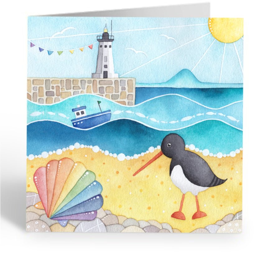 Oystercatcher Gift Bundle - Anstruther Lighthouse - Mug, Coasters, Placemat, Tea Towel, Fridge Magnet, Card - Save £5 - East Neuk Beach Crafts