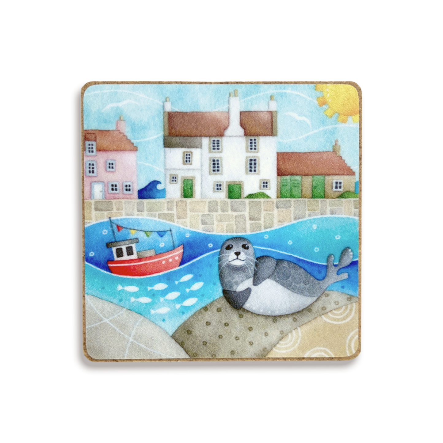 Fridge Magnet - Seal at Pittenweem Harbour