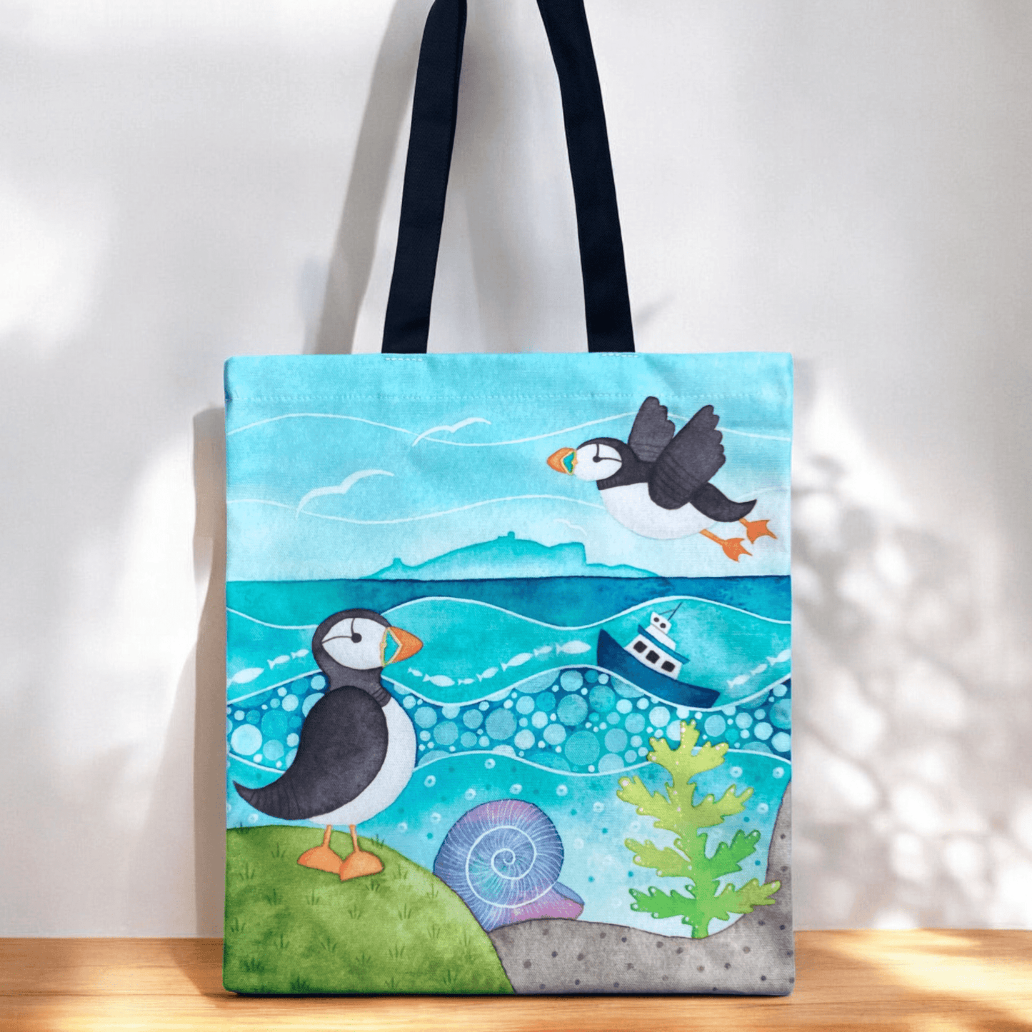 Puffin Gift Bundle - Isle of May - Tote, Mug, Keyring, Coaster, Fridge Magnet, Card - Save £5 - East Neuk Beach Crafts