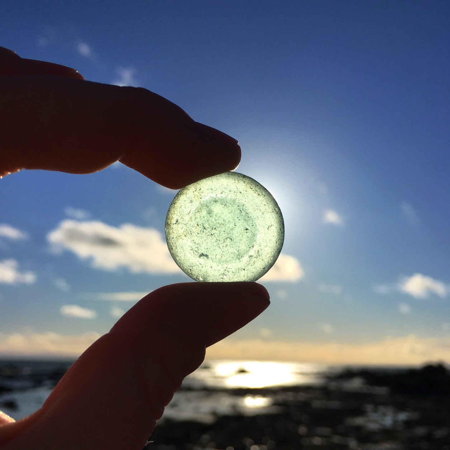 Sea Glass Necklace - Rare Bottle Stopper Top - Celtic Pendant - Scottish Silver Jewellery - East Neuk Beach Crafts