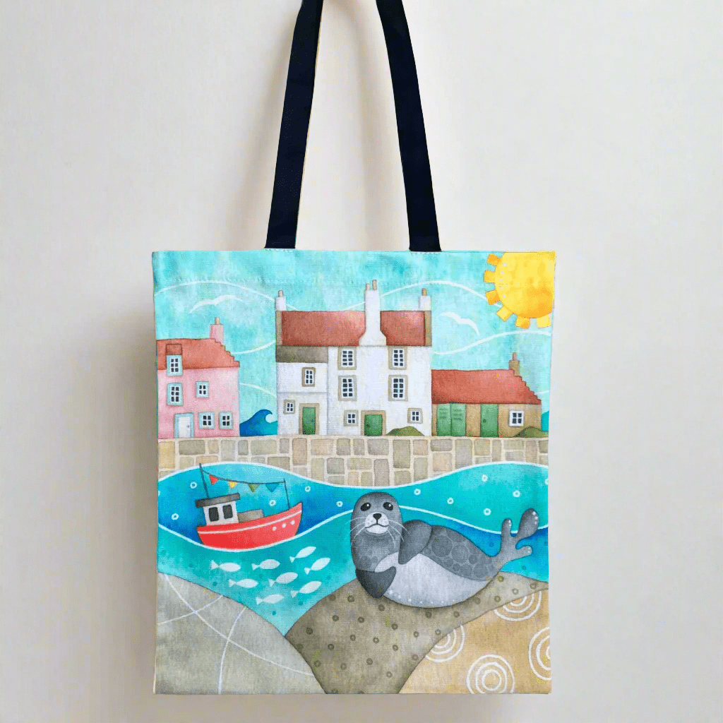 Seal Gift Bundle - Pittenweem Harbour - Tote, Mug, Keyring, Coaster, Fridge Magnet, Card - Save £5 - East Neuk Beach Crafts