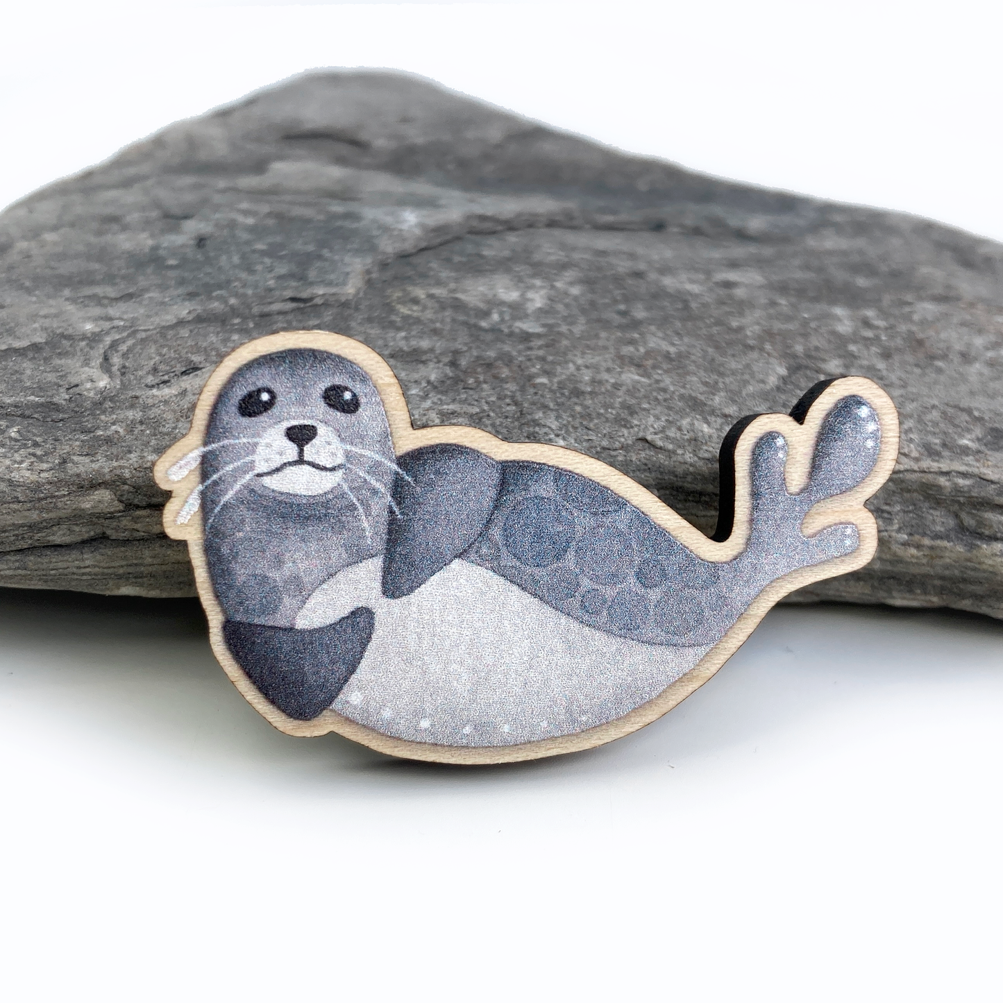 Wooden Fridge Magnet Set x4 - Seagull, Puffins and Seal - Save £4