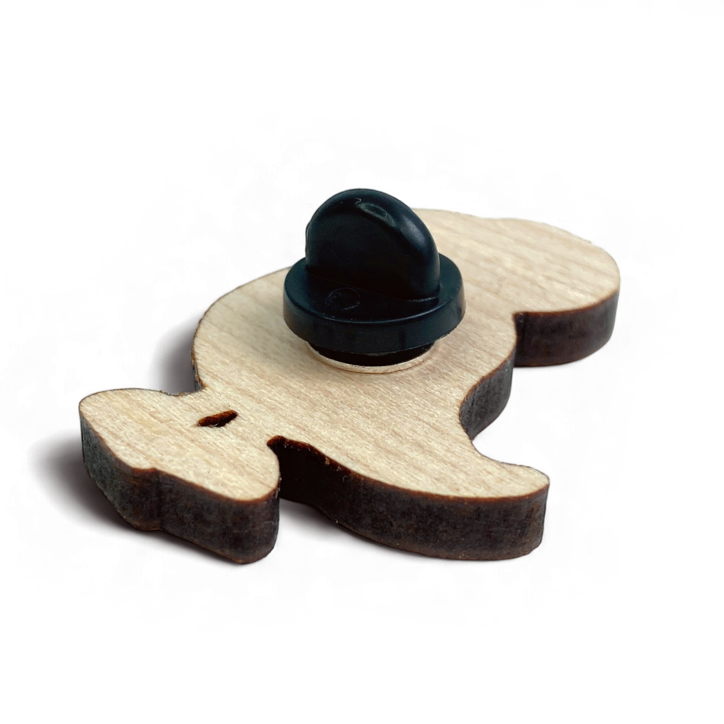 Wooden Pin Badge - Puffin - Maple Wood Brooch