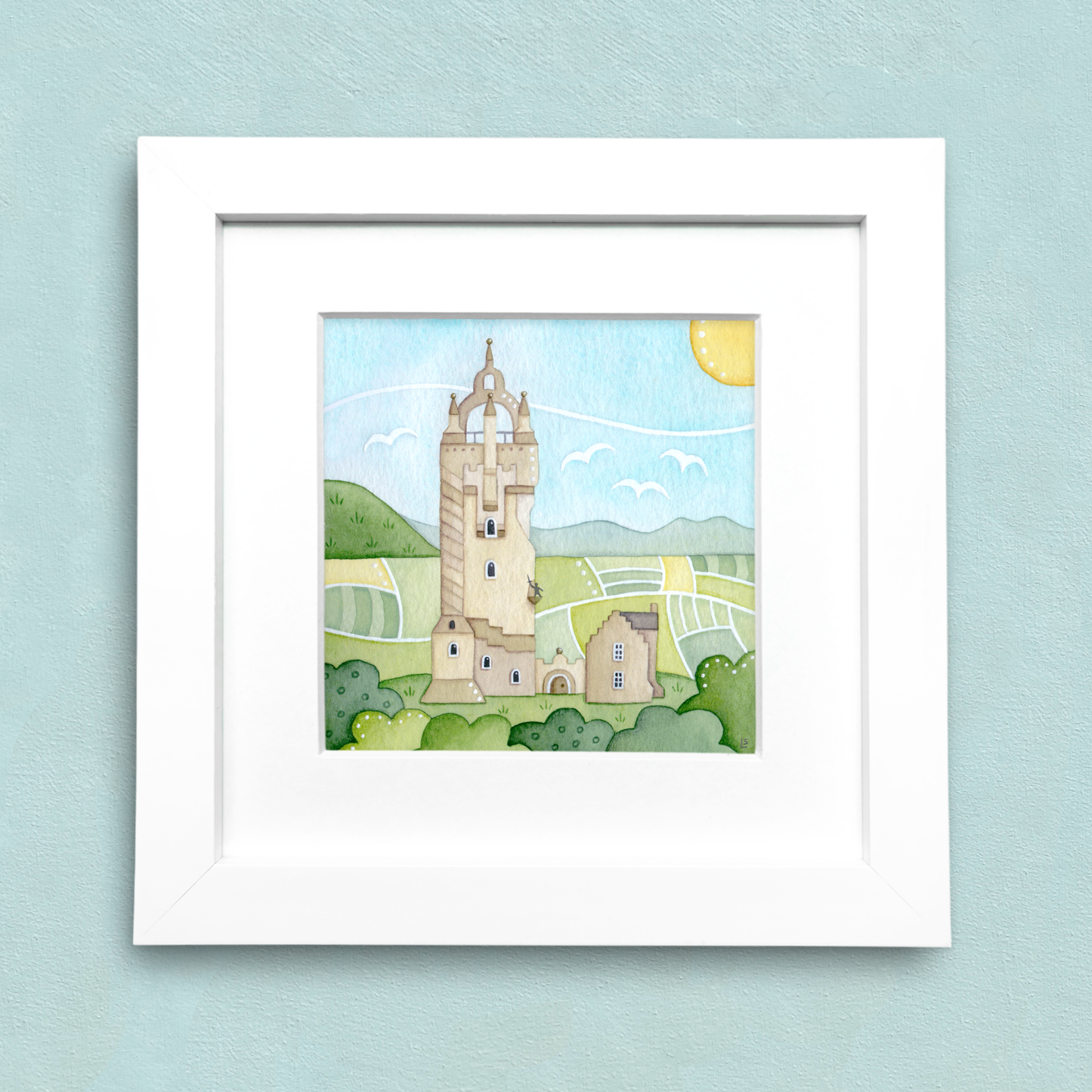 Framed Print - National Wallace Monument, Stirling - Watercolour Painting