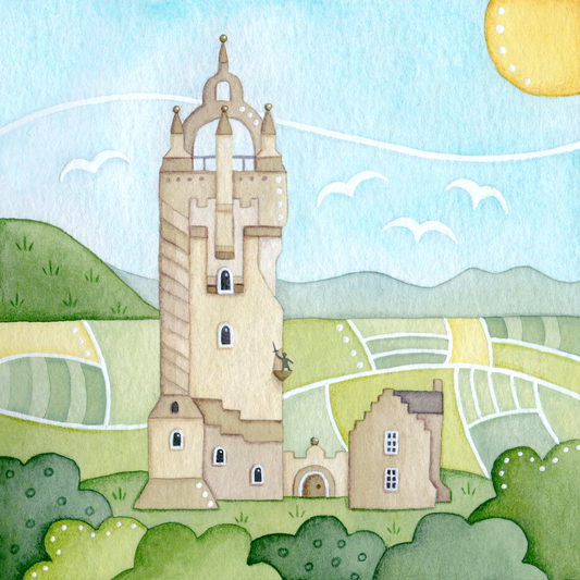 Framed Print - National Wallace Monument, Stirling - Watercolour Painting