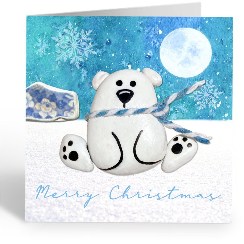 Christmas Cards (Pack of 8) - Polar Bear, Santa, Angel & Highland Cow - East Neuk Beach Crafts