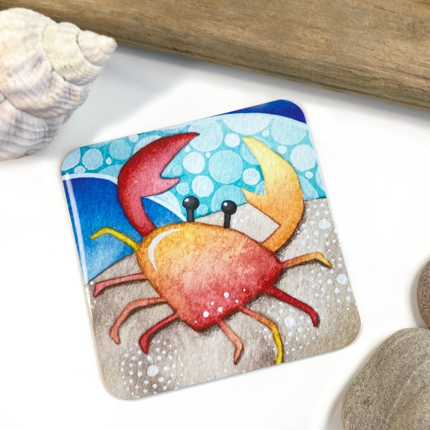 Fridge Magnet - Crab - Seaside Art - East Neuk Beach Crafts