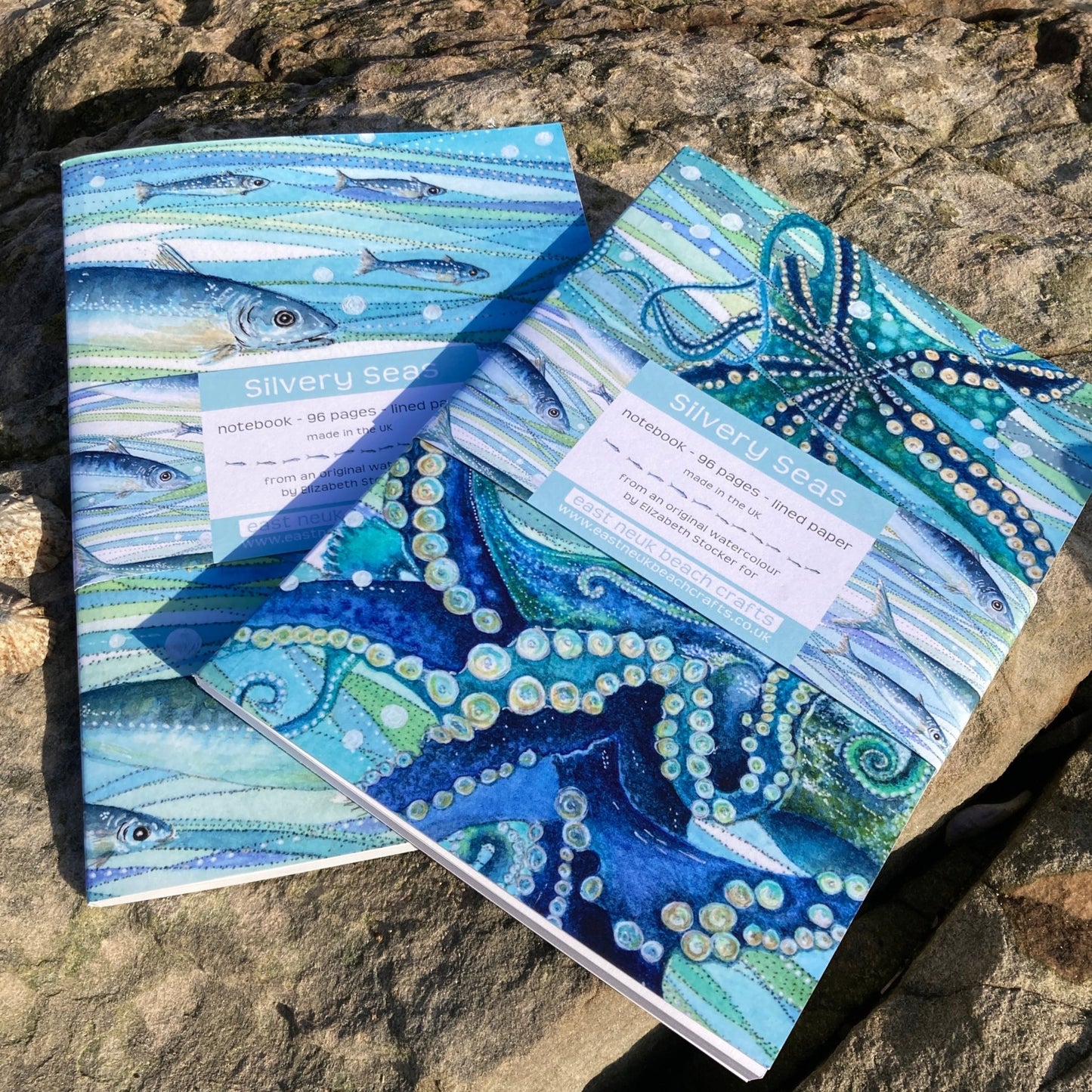 Large Octopus Notebook - A5 Notepad with Lined Paper - Seaside Stationery - East Neuk Beach Crafts